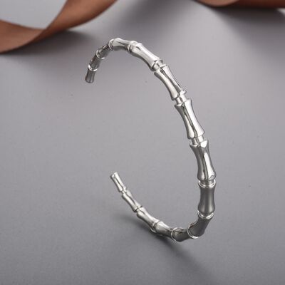 Cane Stainless Steel Bamboo Shape Bracelet | 2 Colors