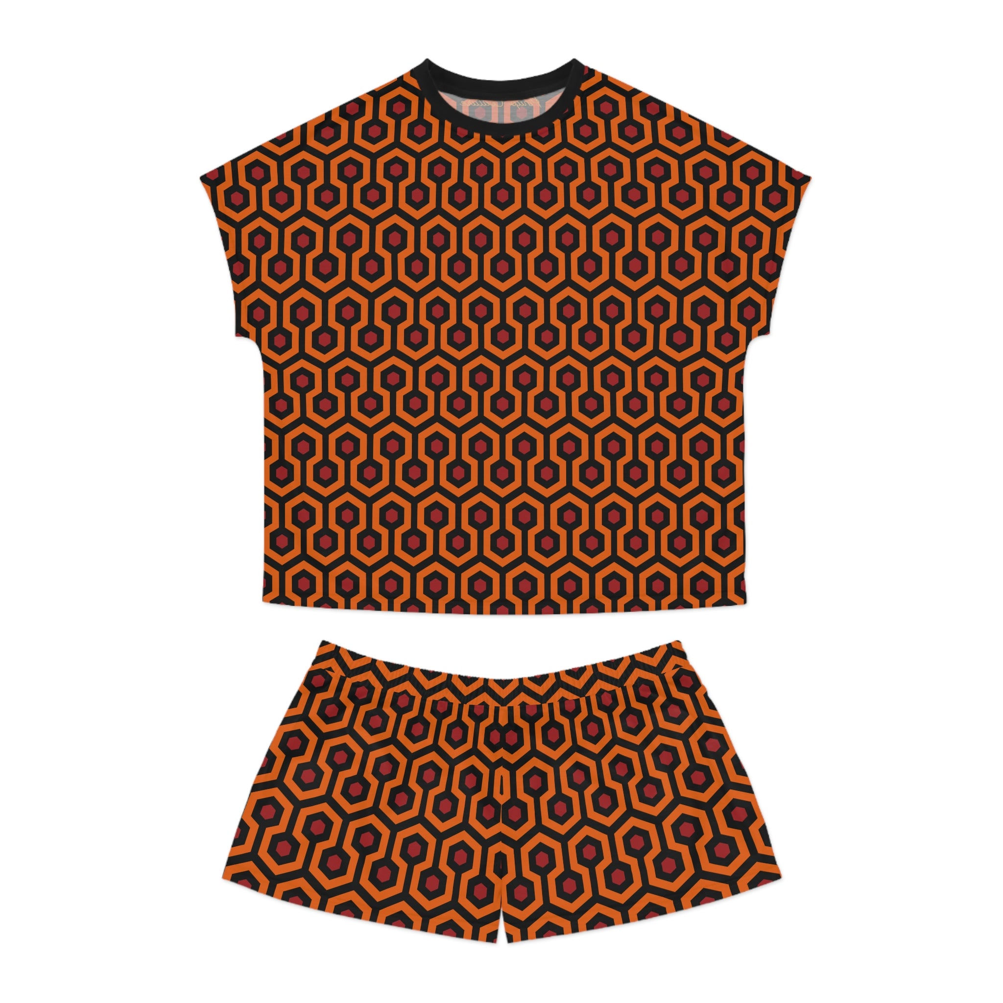 TGIF Sleepover PJs in Hotel Hexagon Tee & Pajama Shorts-Set