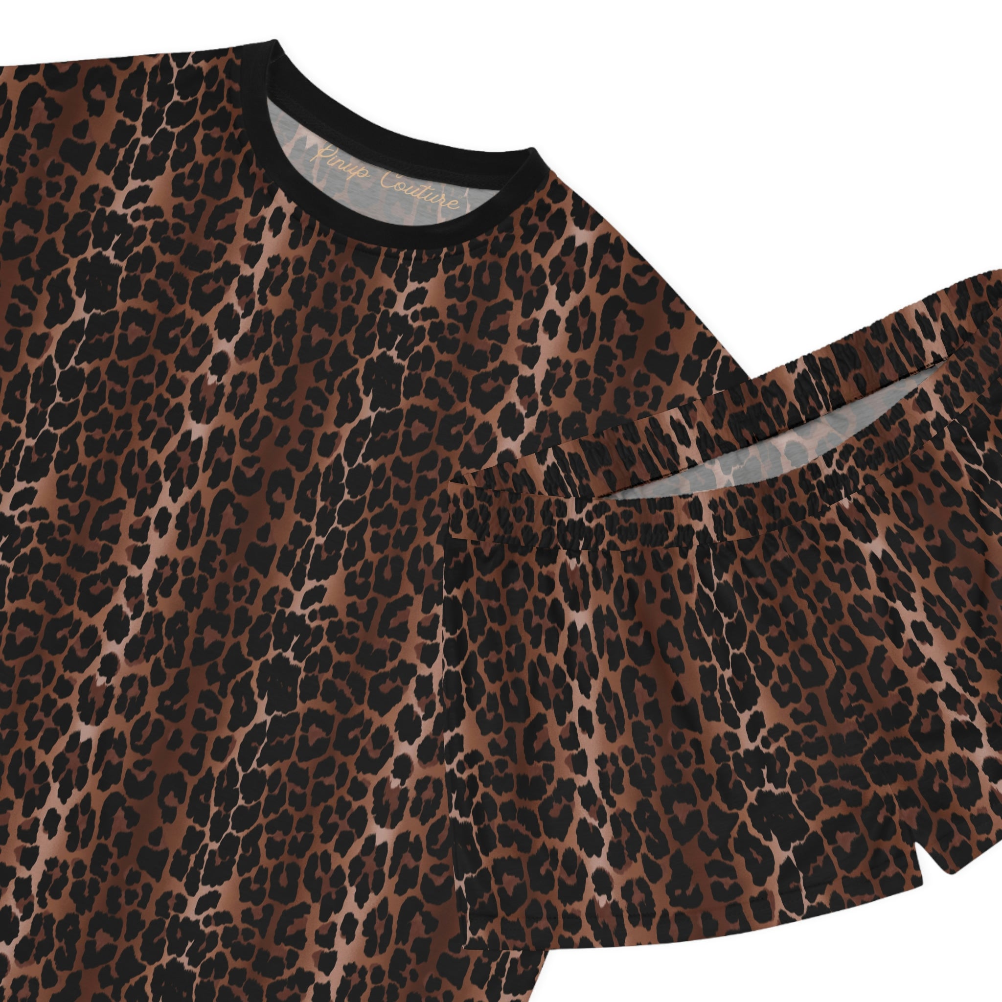 TGIF Sleepover PJs in OG Leopard Tee & Pajama Shorts-Set