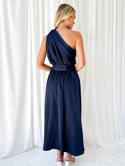 Annalyse Ruched One Shoulder Dress| 6 Colors