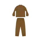 Pajama Game in Room 237 Print Satin 2 Piece Button Up PJ Set
