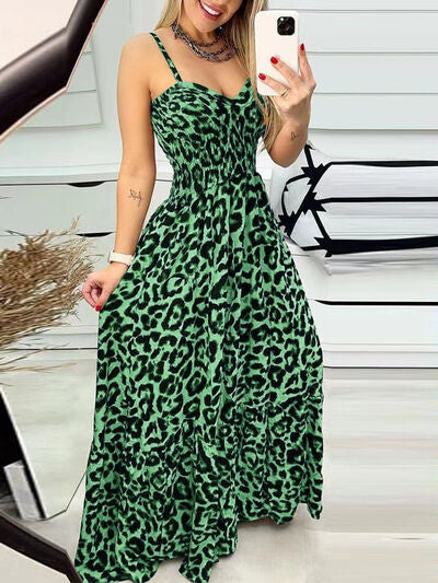 Layla Leopard Sweetheart Neck Cami Dress | 6 Colors