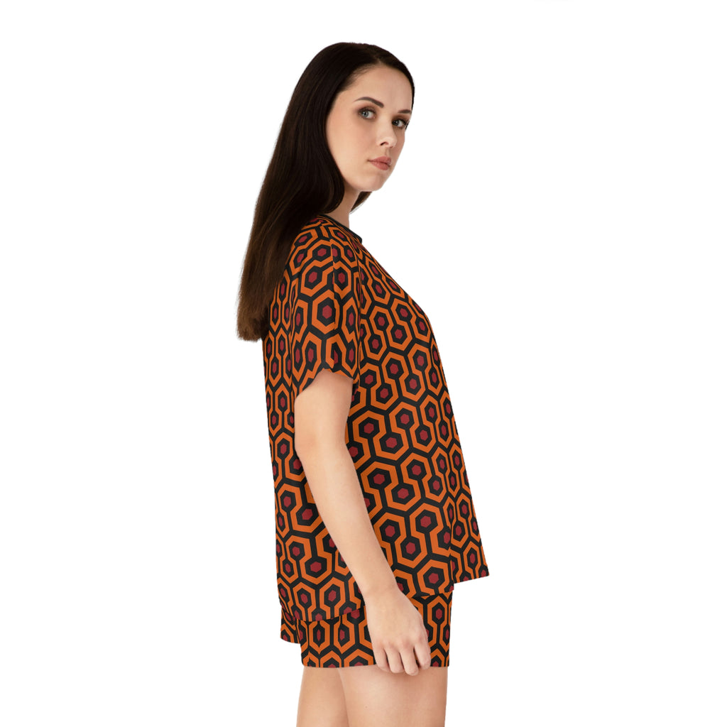 TGIF Sleepover PJs in Hotel Hexagon Tee & Pajama Shorts-Set