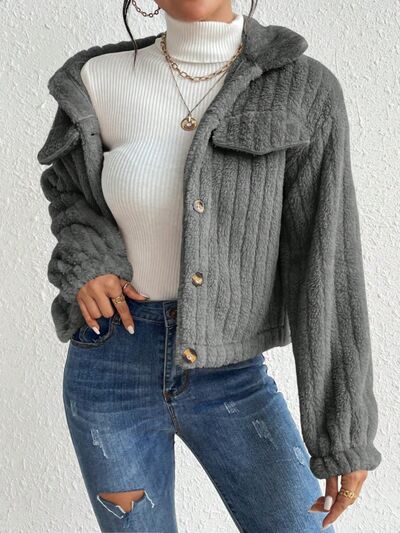 London Hot Fuzzy Button Up Jacket | 9 Colors