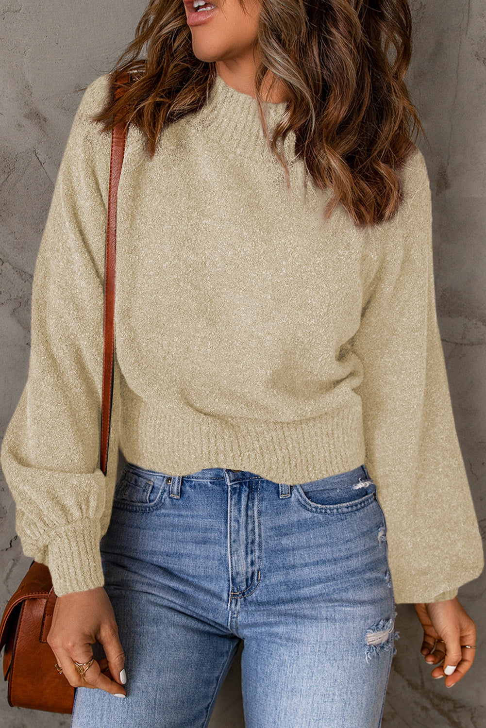 Heather Brown Sweater - Turtleneck Sweater - Chunky Knit Sweater - Lulus