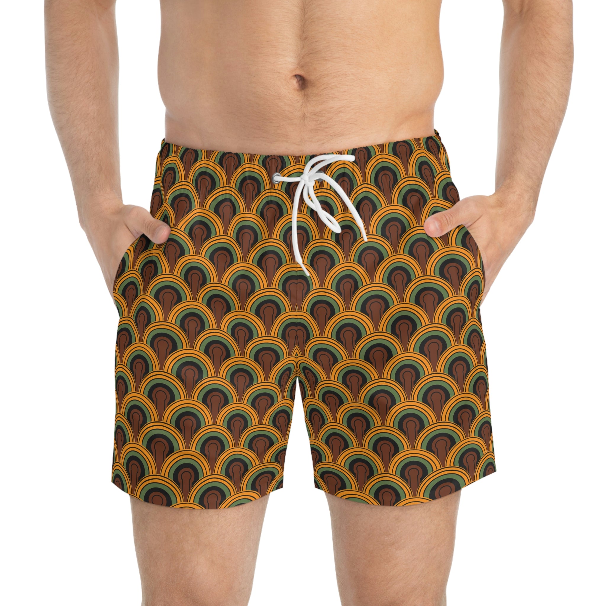 1970's Vintage Room 237 Print Men's Swim Trunks