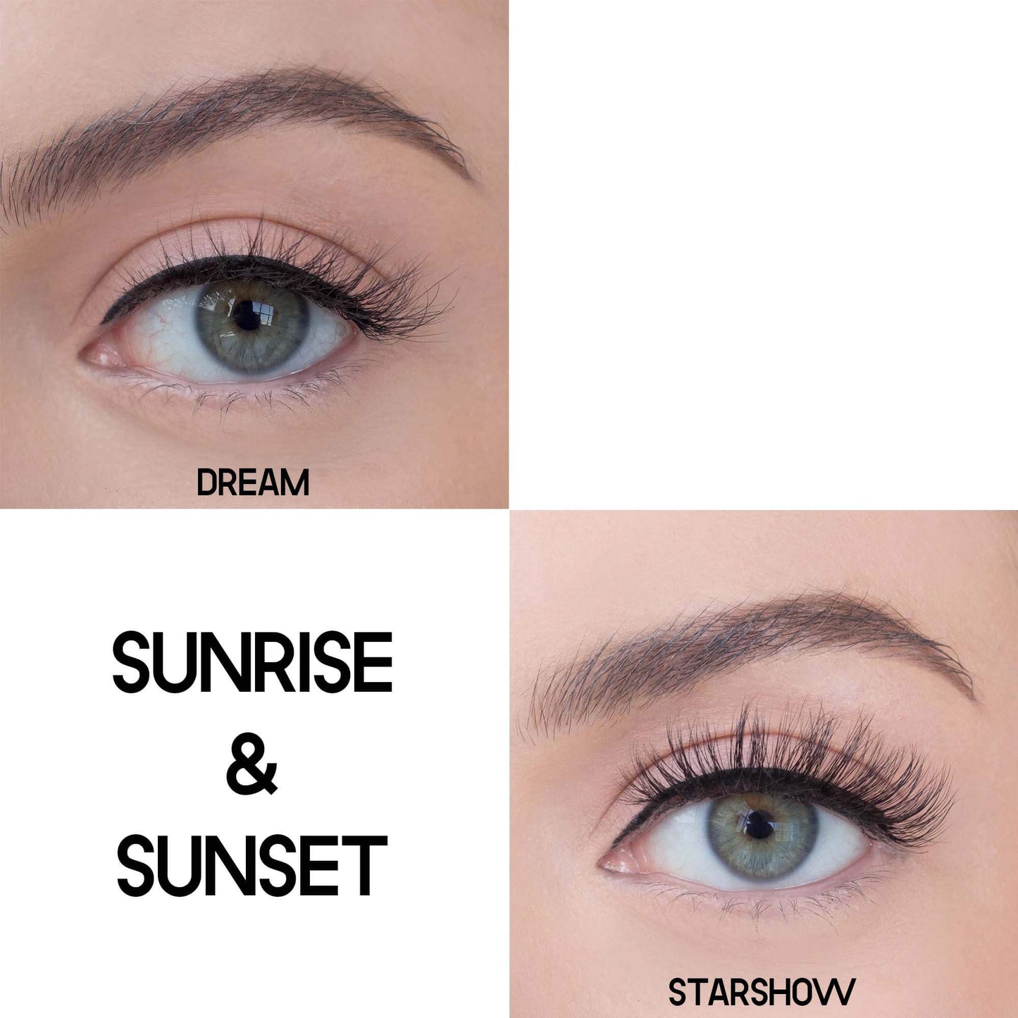 Sunrise & Sunset Set of 2 False Eyelashes with Eyeliner | Lashonomic