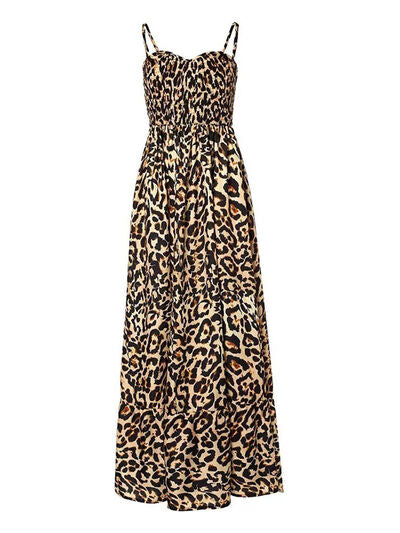 Layla Leopard Sweetheart Neck Cami Dress | 6 Colors