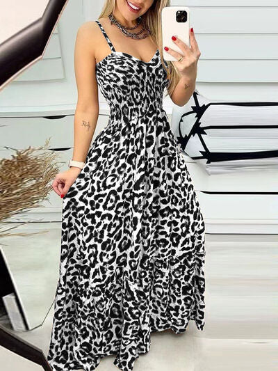 Layla Leopard Sweetheart Neck Cami Dress | 6 Colors