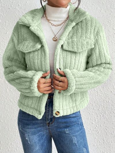 London Hot Fuzzy Button Up Jacket | 9 Colors