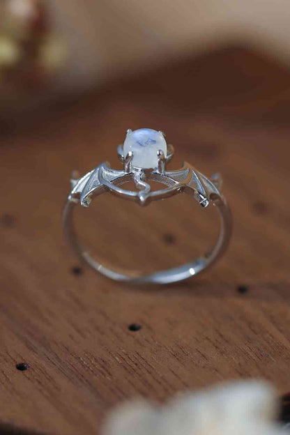 Batgirl Moonstone Ring in 925 Sterling Silver