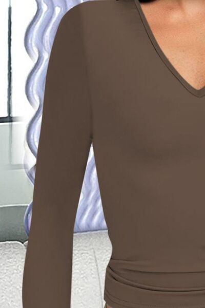 Remi V-Neck Long Sleeve T-Shirt | 10 Colors