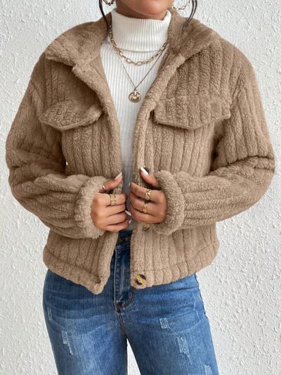 London Hot Fuzzy Button Up Jacket | 9 Colors