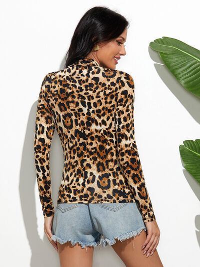 Vive le Rock 70s Leopard Print Long Sleeve T-Shirt | Poundton