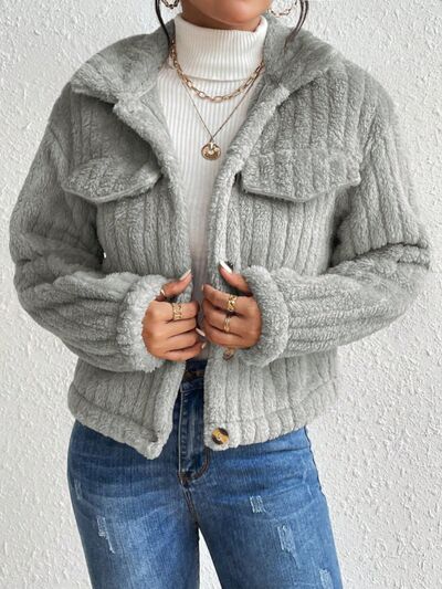 London Hot Fuzzy Button Up Jacket | 9 Colors