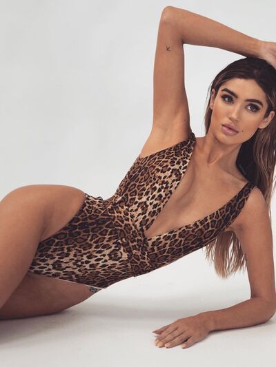 Gloria Leopard Plunge Wide Strap One-Piece Swimwear