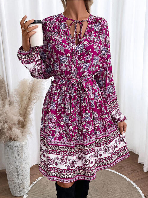 Dolce Floral Balloon Sleeve Dress