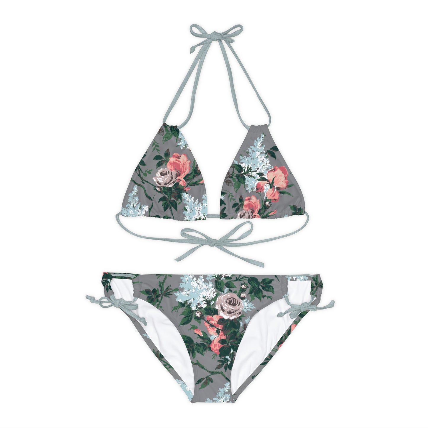 Alex Grey Bella Roses Strappy Bikini Set  | Pinup Couture Swim
