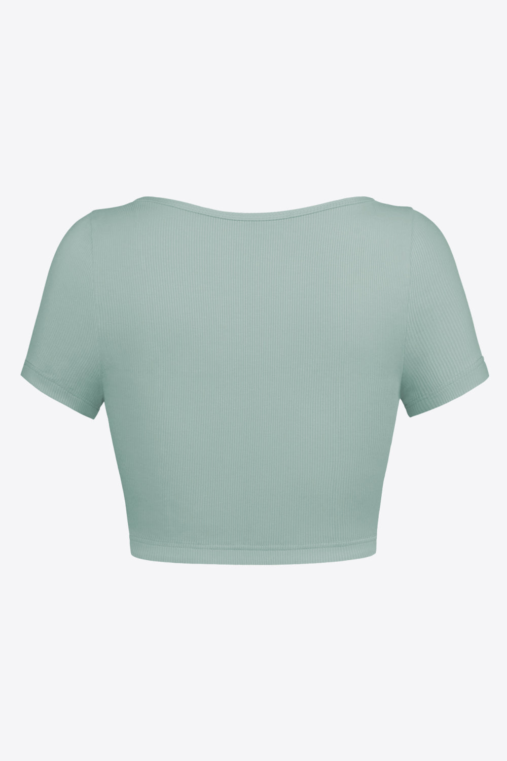 Root Ribbed Crop Top in Black, Sage, Khaki, and White