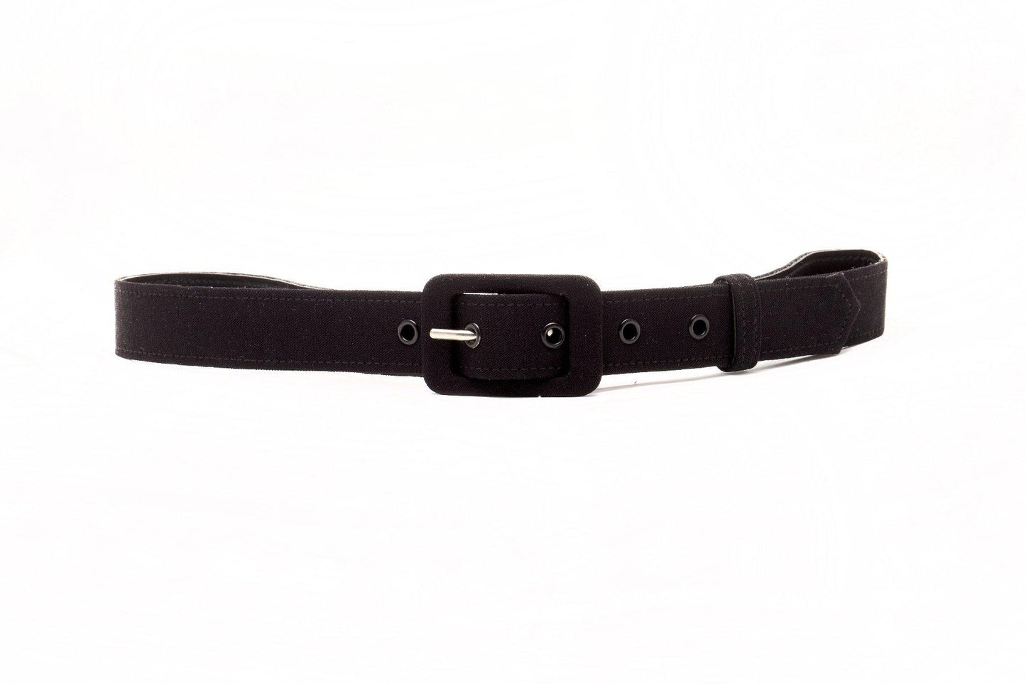 1 Inch Grommet Belt in Black Ponte  | Pinup Girl Clothing - pinupgirlclothing.com