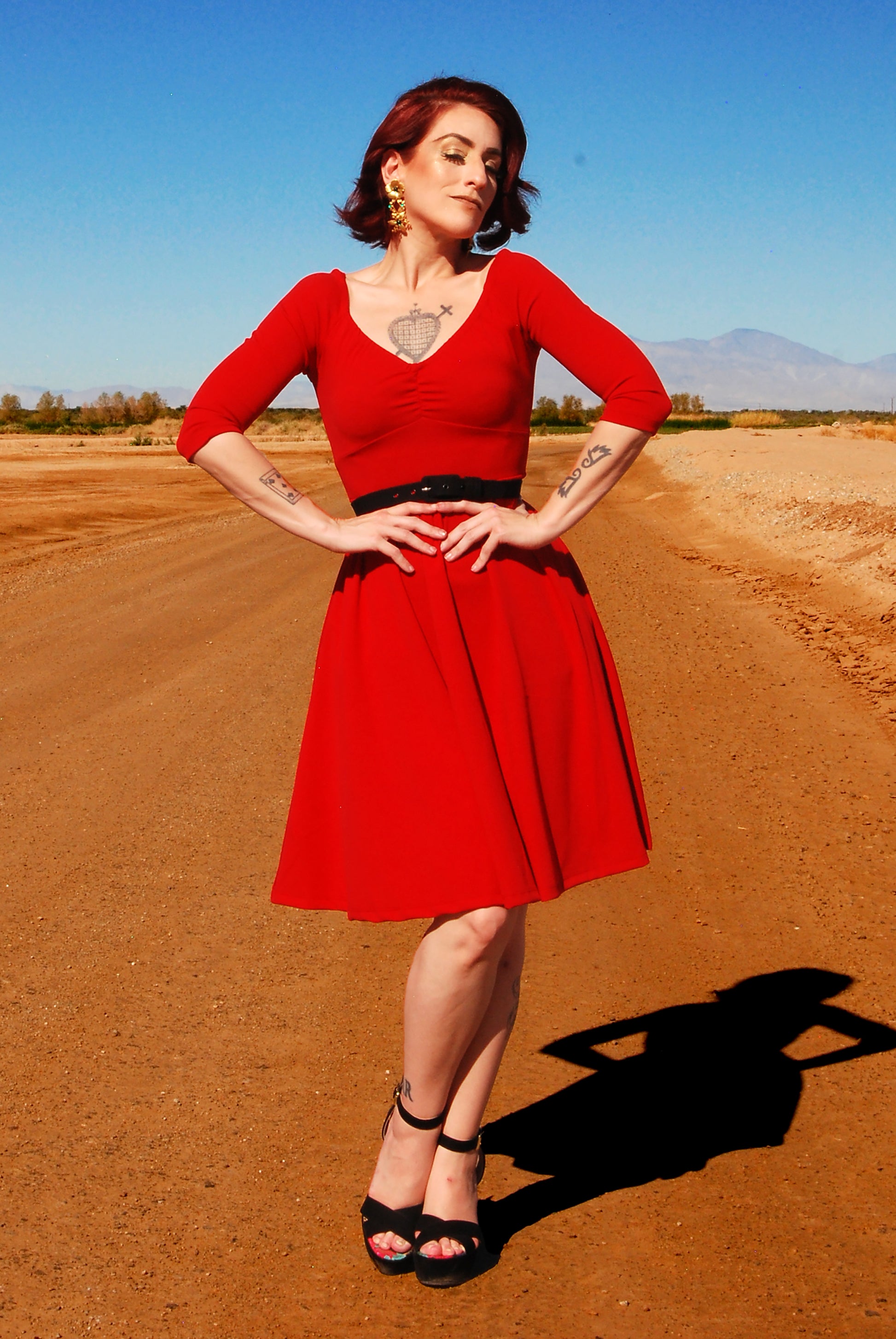 Pinup Girl Clothing | Kayla Swing Dress in Black