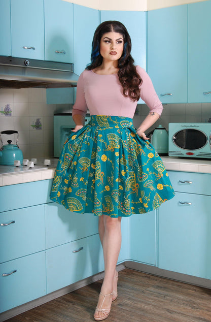 Sabrina Top in Rose Ponte | Laura Byrnes California - pinupgirlclothing.com