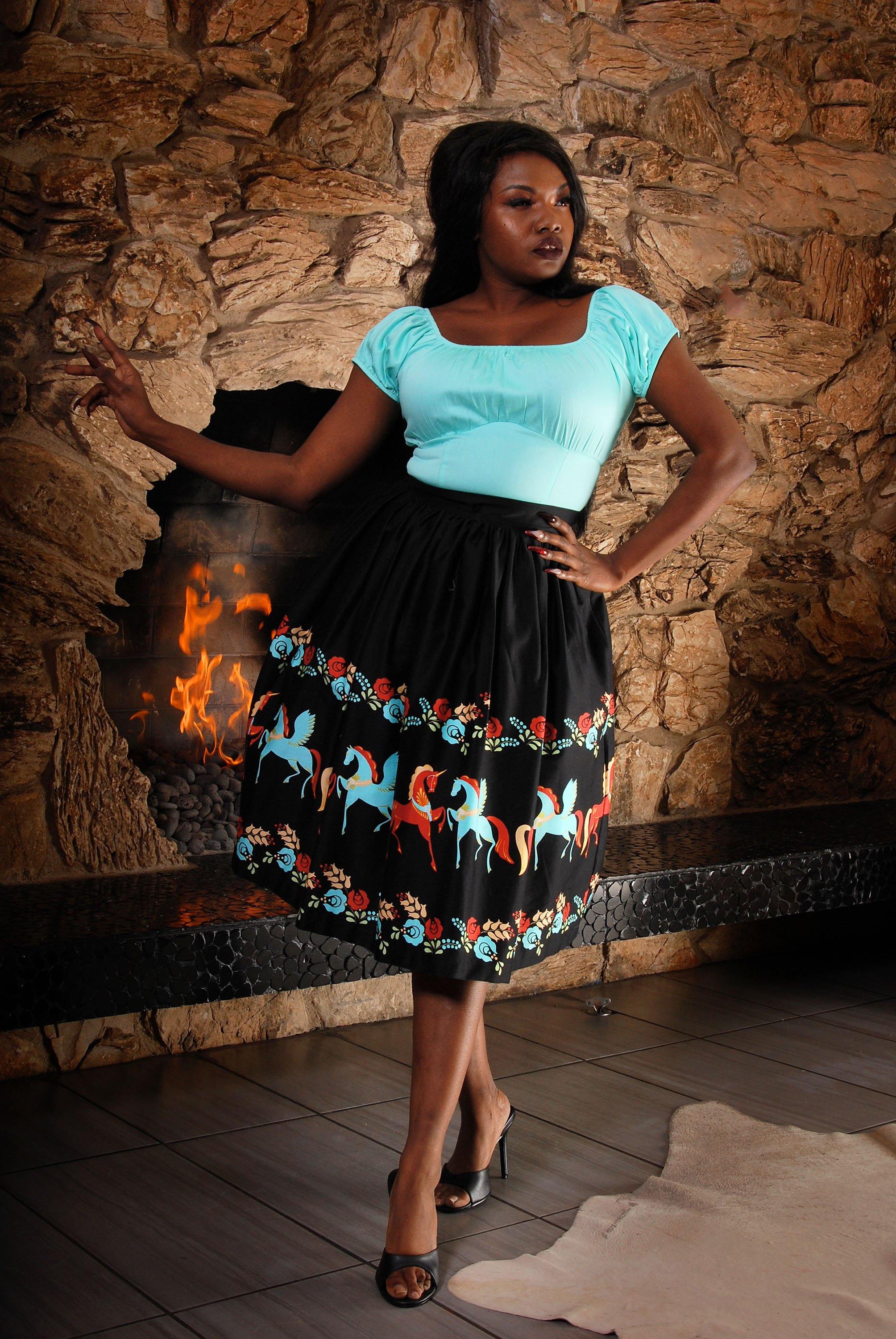 Cow print skirt plus size sale