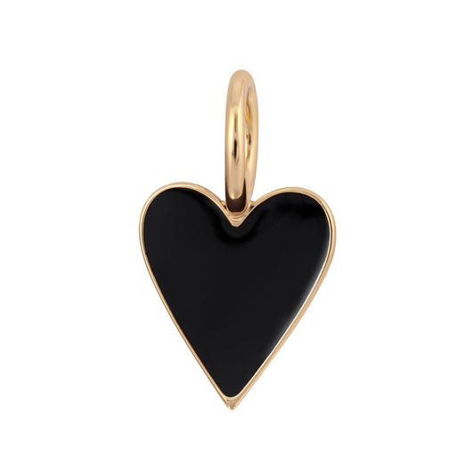 Helena Troy 10K Gold Small Enamel Heart Pendant | 4 Colors |  klexic