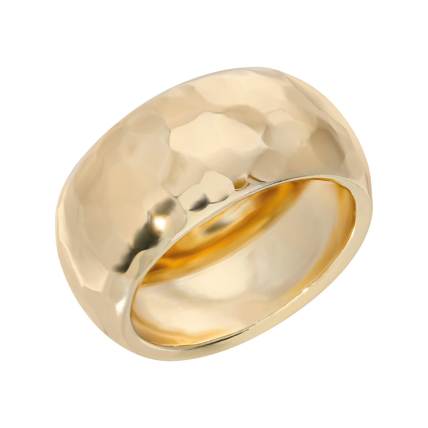 Holloway Hammered Domed Ring | Gold or Silver | Eklexic Jewelry