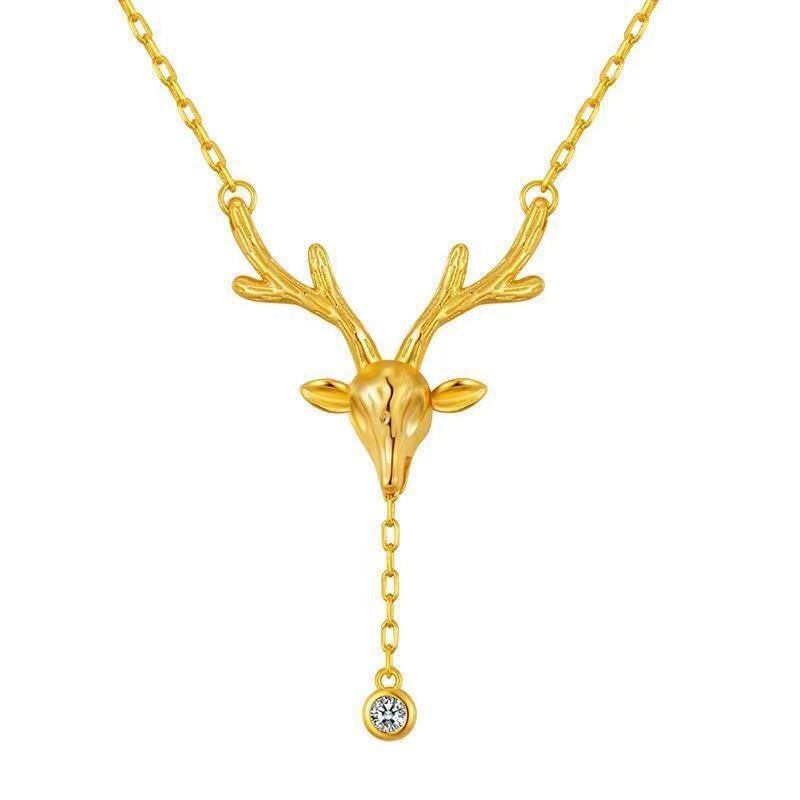Stag Necklace in Gold - pinupgirlclothing.com