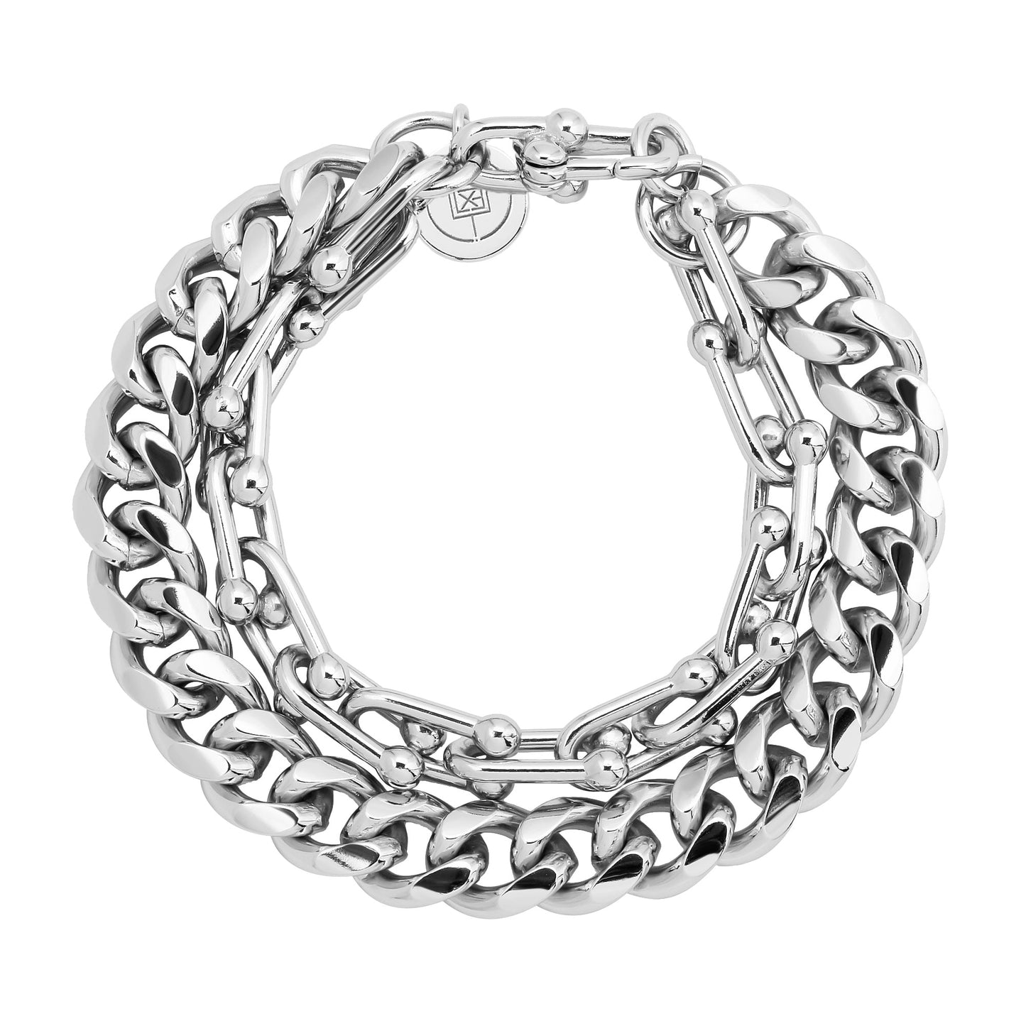 Violet 10K Gold or Silver Curb Chain Bracelet | eklexic