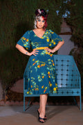 Viva Dress in Falling Leaves Crepe | Laura Byrnes Designs