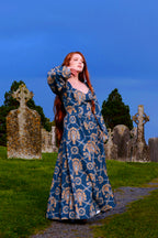 Lucrezia Maxi Gown in Take Me to Galway Crepe | Laura Byrnes