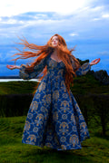 Lucrezia Maxi Gown in Take Me to Galway Crepe | Laura Byrnes