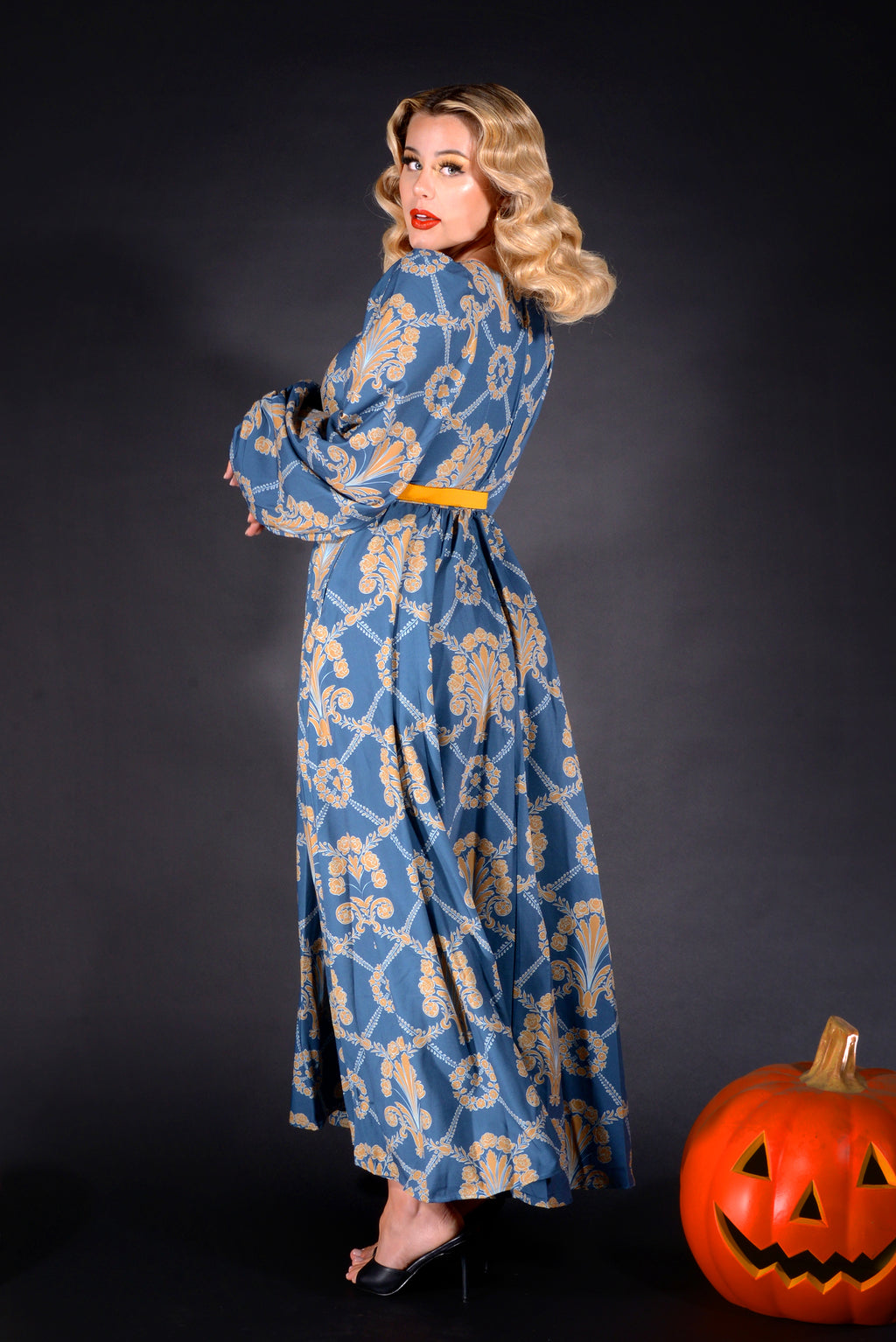 Lucrezia Maxi Gown in Take Me to Galway Crepe | Laura Byrnes