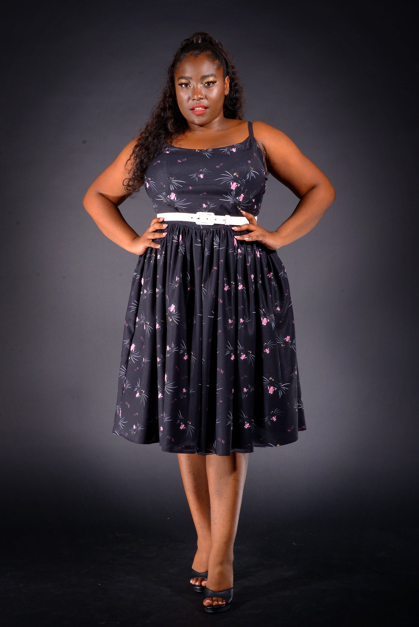Jenny Dress in Hellcat Print by Ashley Urban | Pinup Couture