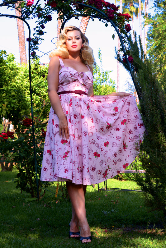Final Sale - Linda Dress in Spring Persephone Crepe | Laura Byrnes & Hope Johnstun
