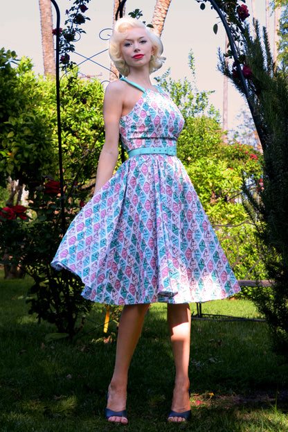 Final Sale - Harley Swing Dress in SoCal Dreaming Twill | Laura Byrnes & Hope Johnstun