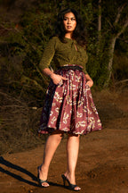 Malia Top in Gold Lurex Ponte | Laura Byrnes Design