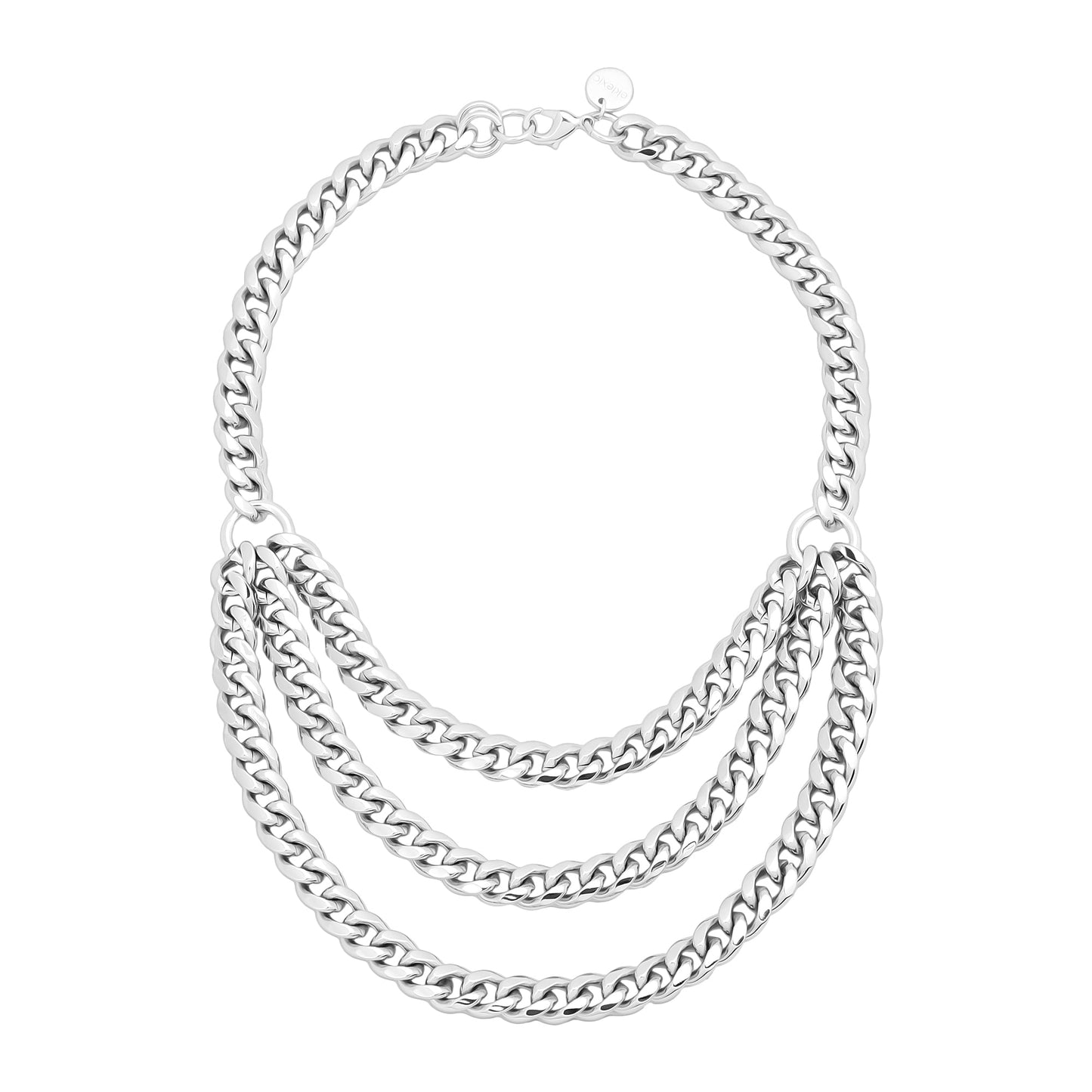 Triple Threat 3 Layer Curb Chain Necklace | Gold or Silver | Eklexic Jewelry