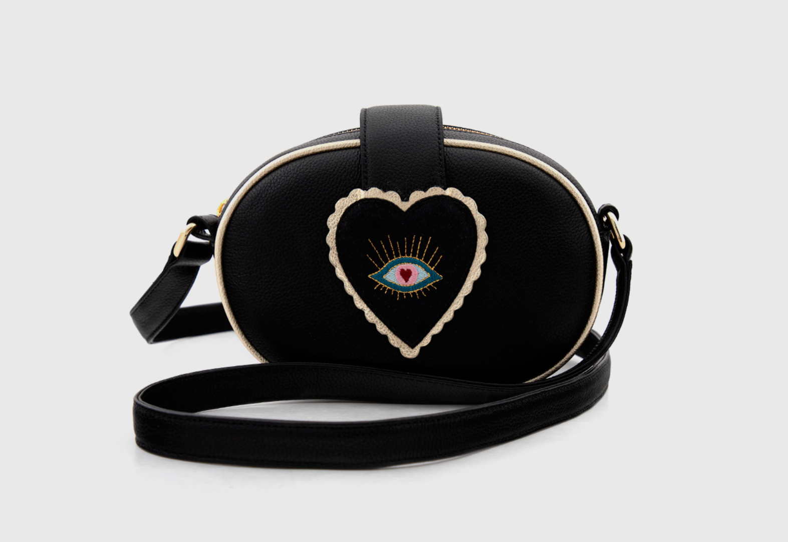 Heart in Oval Crossbody Bag