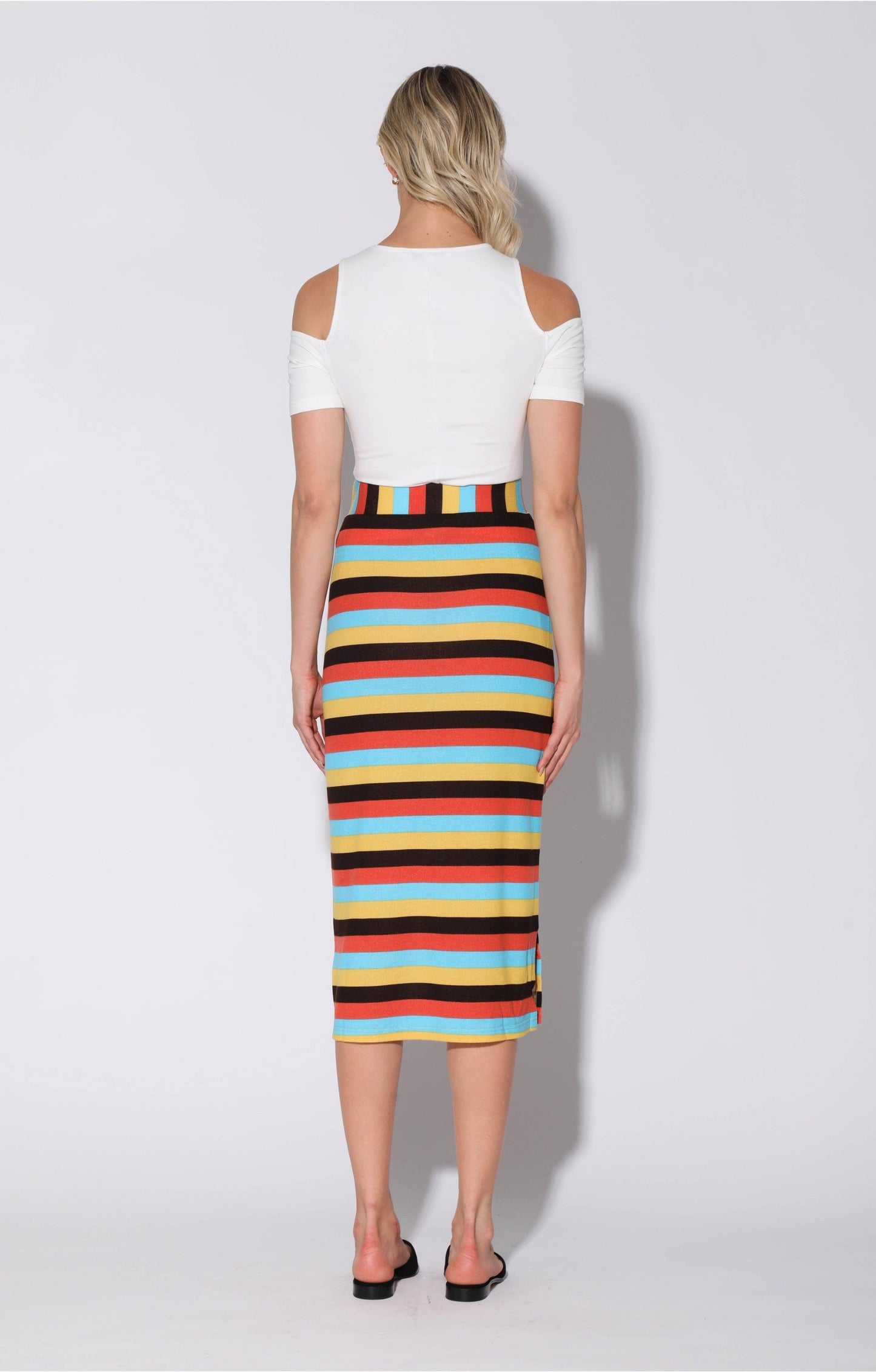 Annika Knit Skirt in Mod Stripe | Walter Baker