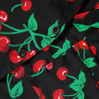 Pajama Game in Black Cherry Girl Satin 2 Piece Button Up PJ Set