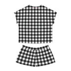 TGIF Sleepover PJs in Badass Black Gingham Tee & Pajama Shorts-Set