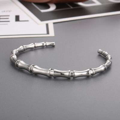 Cane Stainless Steel Bamboo Shape Bracelet | 2 Colors