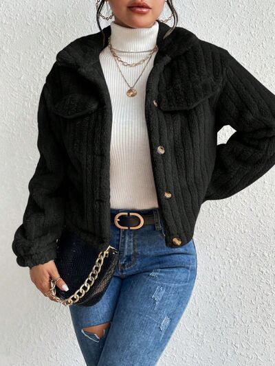 London Hot Fuzzy Button Up Jacket | 9 Colors