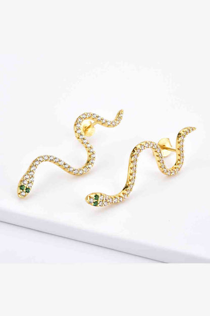 Medusa Snake-Shaped 925 Sterling Silver Earrings | 2 Colors