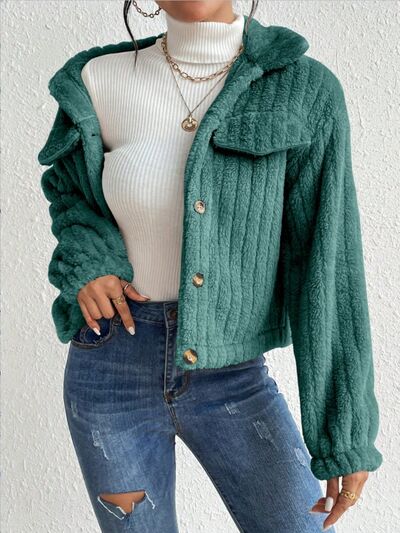 London Hot Fuzzy Button Up Jacket | 9 Colors