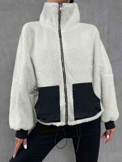 Naomi Drawstring Collared Neck Jacket