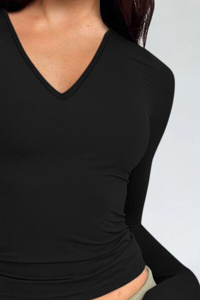 Remi V-Neck Long Sleeve T-Shirt | 10 Colors